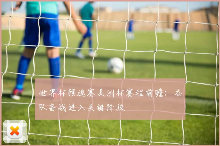 世界杯预选赛美洲杯赛程前瞻：各队备战进入关键阶段